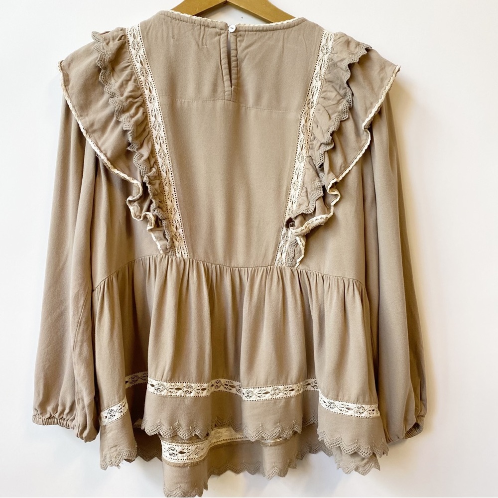 Bohme Beige Ruffled Blouse - Picture 9 of 9